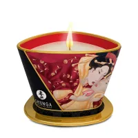 shunga romance świeca do masażu sojowa truskawkowe wino 170ml