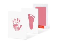 Odcisk rączki stópki dziecka pamiątka niebrudzący tusz duży xl różowy