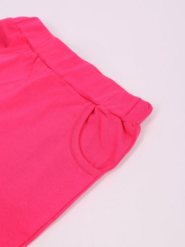 Krótkie bawełniane spodenki szorty dziewczęce fuksja 134-140 YOCLUB na Arena.pl