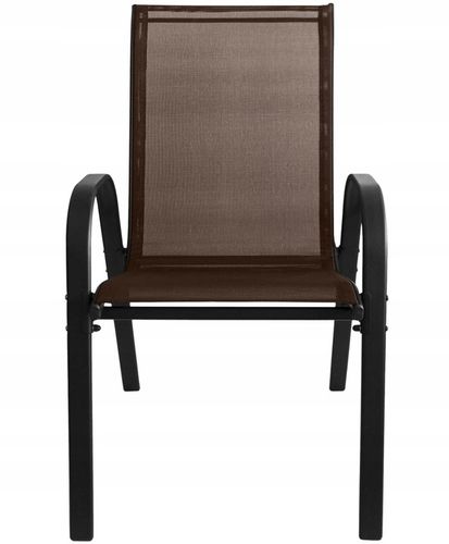 Meble Ogrodowe Zestaw Stół z Krzesłami na Balkon Taras 4 Krzesła Brązowe na Arena.pl