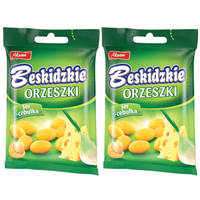Beskidzkie Orzeszki o smaku serowo-cebulowym 70 g x 2 sztuk