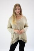 Złoty sweter z frędzelkami Ajda UNI