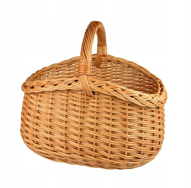 PIĘKNY wiklinowy koszyk NA ZAKUPY PIKNIK GRZYBY XL zdjęcie 1
