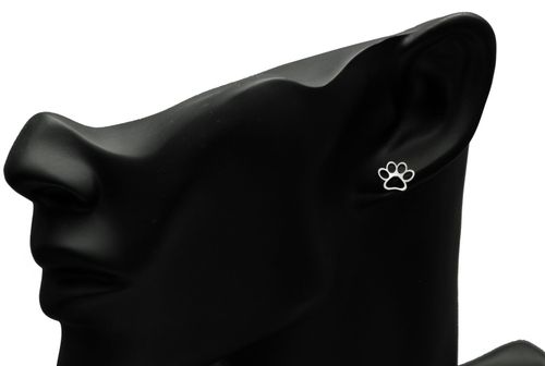 Srebrne Kolczyki Celebrytki Łapki Łapa Kota Psa Srebro 925 na Arena.pl