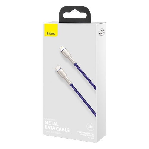 Kabel USB-C do Lightning Baseus Cafule, 20W, 2m (fioletowy) na Arena.pl