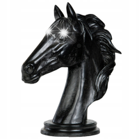 FIGURKA GŁOWA KONIA czarny mat wys. 41cm