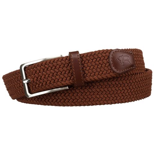 jasnobrązowy, pleciony pasek  srebrną klamrą - rovicky na Arena.pl