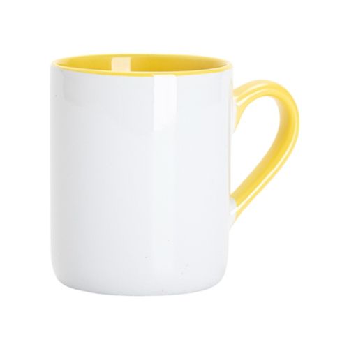 Kubek 325 ml do sublimacji - z żółtym wnętrzem i uchem na Arena.pl