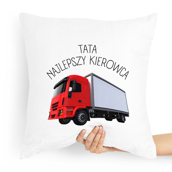 Poduszka Prezent Dla Taty Tata Najlepszy Kierowca Z Nadrukiem Ze Zdjęciem zdjęcie 1