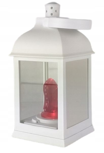 LATARENKA LED LAMPION ZNICZ SERCE NA BATERIE DEKORACYJNA BIAŁA WKŁAD KOLORY zdjęcie 11