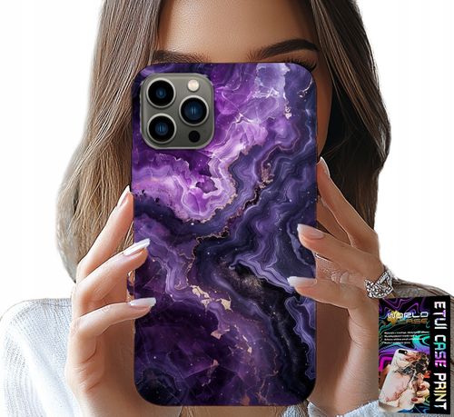 ETUI DO IPHONE 11 PRO MAX - FIOLETOWY MARMUREK MODNE KOBIECE + SZKŁO na Arena.pl