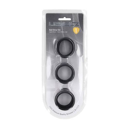 Liquid Silicone Ball Strap Set Of 3 - S/M/L - Black na Arena.pl
