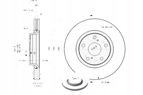 TARCZA HAM PRZOD 295X26 V BREMBO na Arena.pl