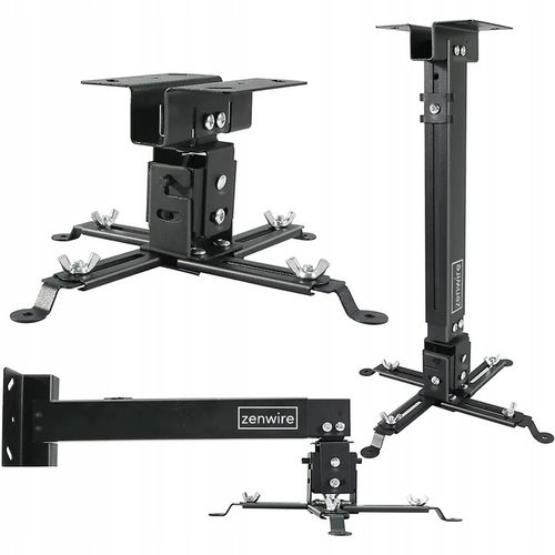 Wieszak Uchwyt do Projektora Rzutnika Czarny 4w1 Sufitowy Ścienny do na Arena.pl