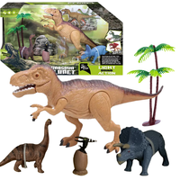 Zestaw 4 Figurek Dinozaurów 2 Drzewka Efekty Dźwiękowe I Świetlne Rs004-1