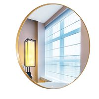 Lustro ścienne okrągłe złote industrialne loft do salonu 70cm
