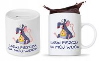 Zestaw Śmieszny Zabawny Prezent Kubek + Skarbonka Z Nadrukiem Ze Zdjęciem