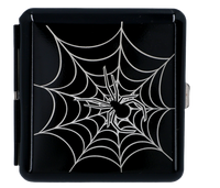 Papierośnica Metalowa z Gotowym Grawerem Pajęczyny
