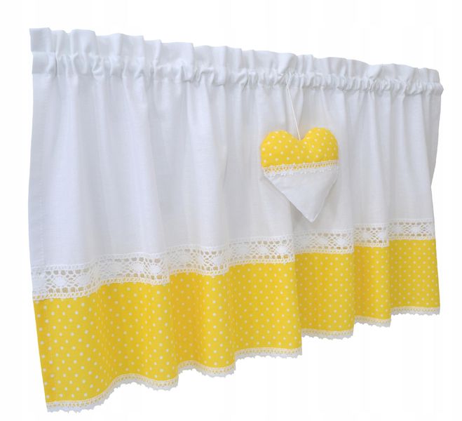 Zazdrostka bawełniana żółta wiosenna 150 x 40 Serc zdjęcie 1