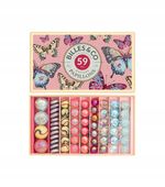 Szklane kulki RÓŻOWE MOTYLE BOX-29