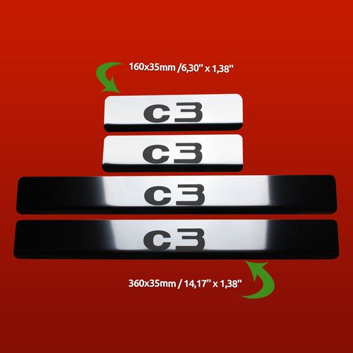 Listwa progowa CITROEN C3 MK2 Stal nierdzewna 304 połysk 4szt na Arena.pl