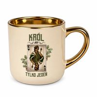 Król jest tylko jeden - kubek elegancki na prezent Beżowy DZIEŃ TATY OJCA