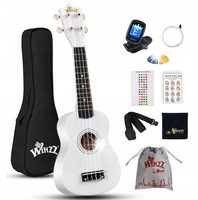 UKULELE SOPRANOWE BIAŁE + GRATIS ZESTAW AKCESORIÓW POKROWIEC KOSTKI