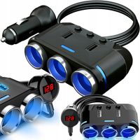 ROZDZIELACZ GNIAZDA ZAPALNICZKI SAMOCHODOWEJ 24V ROZGAŁĘŹNIK USB ŁADOWARKA