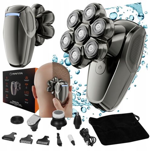 GOLARKA MĘSKA 7 Głowic TRYMER 7D DO GŁOWY BRODY NOSA Tytanowe Ostrza na Arena.pl