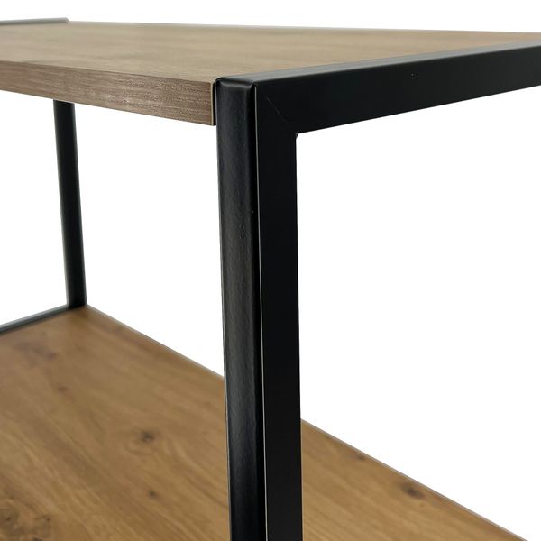 Regał industrialny metalowy 50 cm - czarny-dąb craft - 6 półek zdjęcie 4