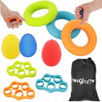 ZESTAW 9 GUM DO REHABILITACJI ĆWICZEŃ RĄK PALCÓW NADGARSTKA ANTYSTRESOWY AS