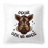 Poduszka Dla Oskara Na Urodziny Ze Zdjęciem Na Prezent Biała 40X40 Cm