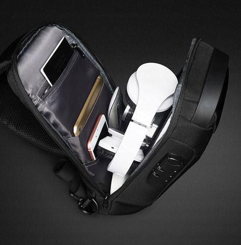 TORBA SASZETKA MĘSKA NERKA PLECAK ANTYKRADZIEŻ USB na Arena.pl