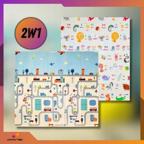 Piankowa dwustronna mata edukacyjna xpe dla dzieci duża składana 200x180cm na Arena.pl