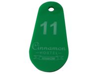 Brelok z plexi kolor zielony 3x6 cm, grubość 3mm - 50szt.