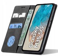 Etui do Samsung Galaxy M35 5G SKÓRZANE MAGNET CASE VELVET SOFT SKIN + SZKŁO