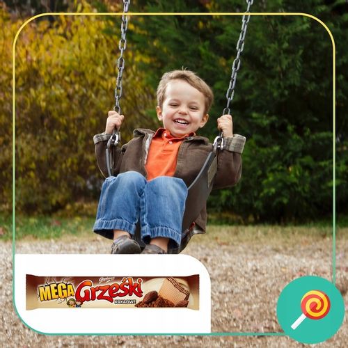 GRZEŚKI MEGA bez polewy 34g - 64szt Promocja na Arena.pl