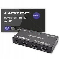 Qoltec Aktywny rozdzielacz Splitter 2 x HDMI 4K x 2K | 3.4Gb/s | High stabi