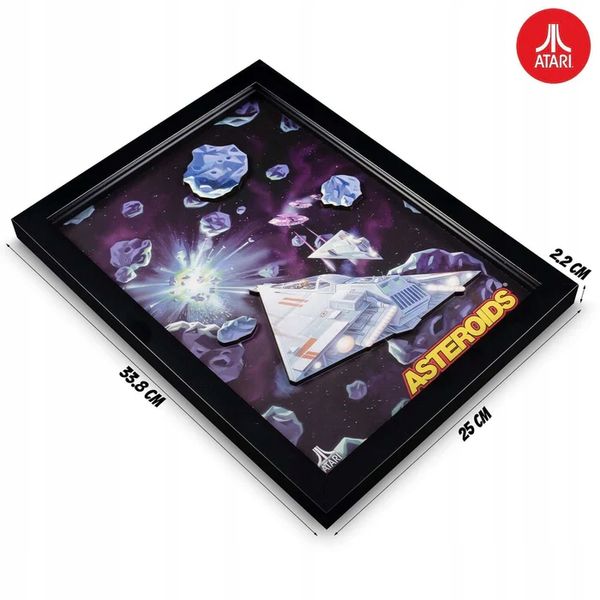 dekoracja ścienna obraz atari 3d wall art asteroids retro zdjęcie 6