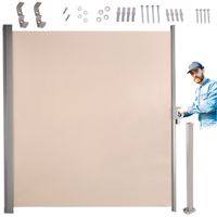 Markiza boczna tarasowa LUARO parawan zwijany 180 x 400 cm beżowy