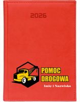 KALENDARZ A5 2026 TYGODNIOWY terminarz nadruk PLANER POMOC DROGOWA