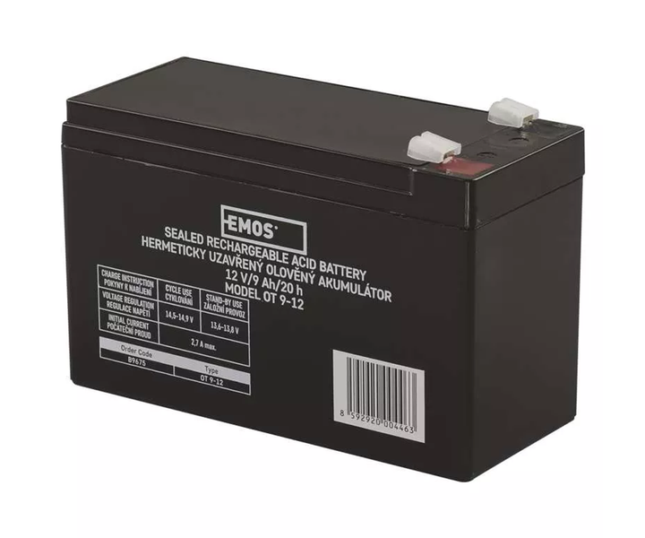 Akumulator żelowy 12V/9Ah FAST Emos zdjęcie 1