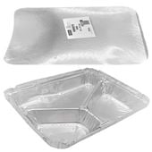 Pojemnik aluminiowy trójdzielny z pokrywką 100szt