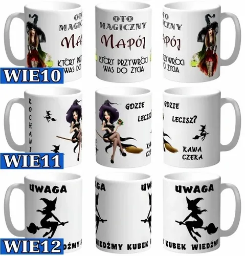 KUBEK WIEDŹMY ZOŁZY ŚMIESZNY TEKST ŻART DO BIURA na Arena.pl