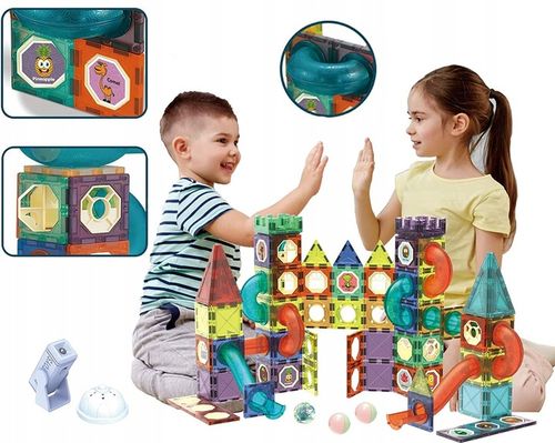 ZESTAW KREATYWNE KLOCKI MAGNETYCZNE DLA DZIECI TOR 96EL KULODROM PREZENT na Arena.pl