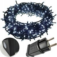 LAMPKI CHOINKOWE 600LED BIAŁE atest 35M WŁĄCZNIK CZASOWY NA CHOINKĘ CHOINKA