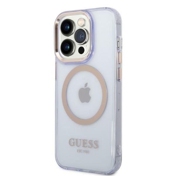 Etui Guess do iPhone 14 Pro, Fioletowy, MagSafe zdjęcie 2