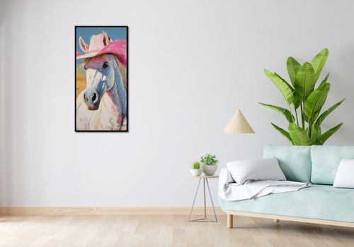 Plakat 50x100cm Różowy Kapelusz na Arena.pl