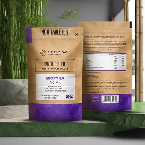 BIOTYNA Z NATURALNYM KRZEMEM NA WŁOSY SKÓRĘ PAZNOKCIE - 400 TABLETEK na Arena.pl