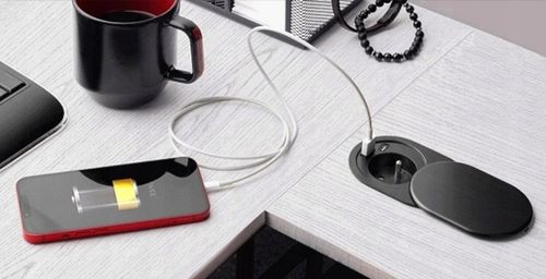 Gniazdo Wpuszczane Chowane w Blat USB + USB-C Przesuwana Pokrywa Kabel 1,9m na Arena.pl